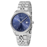 Tissot Ballade Quartz Blue Dial Silver Steel Strap Watch for Men - T156.410.11.041.00