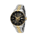 Maserati SFIDA Black Dial Two Tone Steel Strap Watch for Men - R8853140009