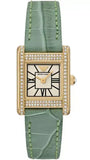 Emporio Armani Classic White Dial Green Leather Strap Watch for Women - AR11661