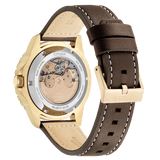 Citizen Mechanical Automatic Green Dial Brown Leather Strap Watch for Men - NJ0173-18X