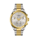 Tissot PR 100 Chronograph Silver Dial Two Tone Steel Strap Watch for Men - T150.417.22.031.00