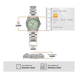 Emporio Armani Federica Mint Green Dial Silver Steel Strap Watch for Women - AR11656