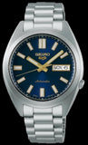 Seiko 5 Sports Automatic Blue Dial Silver Steel Strap Watch for Men - SRPL55K1