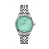 Tissot Ballade Quartz Green Dial Silver Steel Strap Watch for Women - T156.210.11.091.00