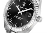 Maserati Competizione Black Dial Silver Steel Strap Watch for Men - R8853100028