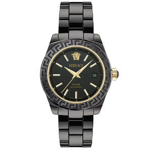 Versace DV One Mini Black Dial Black Steel Strap Watch for Women - VE9F00124