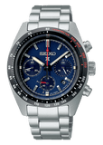 Seiko Prospex Speedtimer Solar Chronograph Blue Dial Silver Steel Strap Watch for Men - SSC815