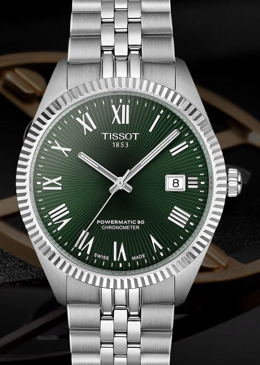 Tissot Ballade Powermatic 80 COSC Green Dial Silver Steel Strap Watch for Men - T156.408.11.093.00
