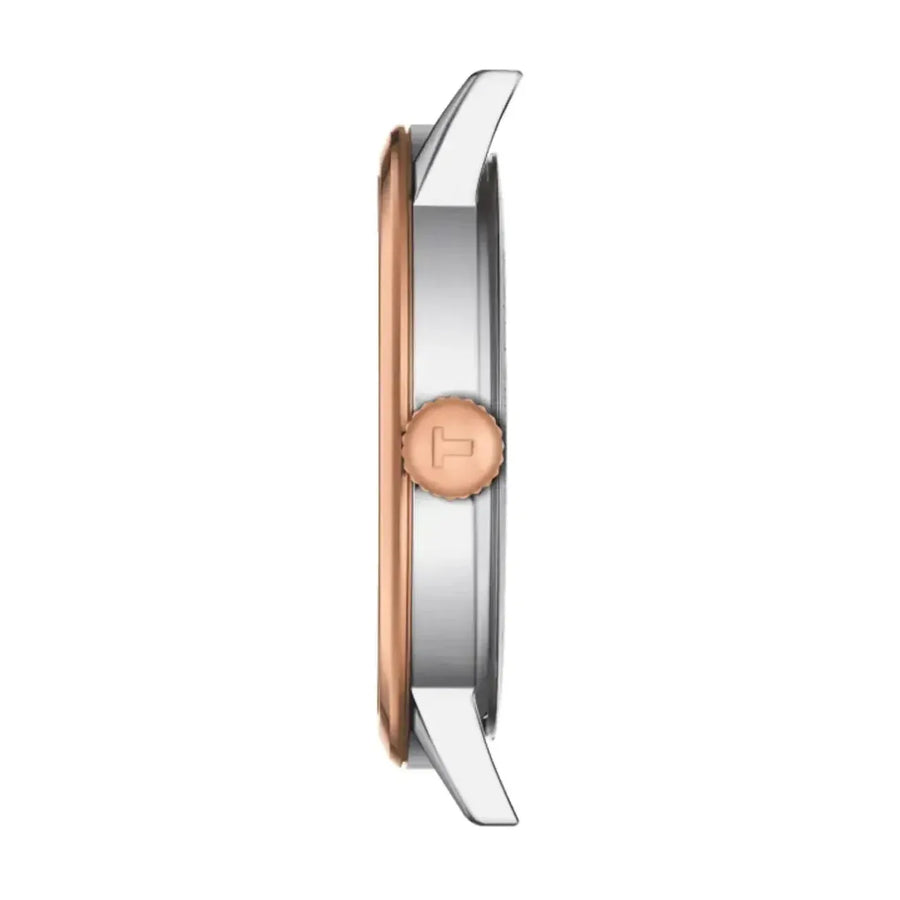 Tissot T Classic Dream Quartz White Dial Two Tone Steel Strap Watch for Men - T129.410.22.013.00