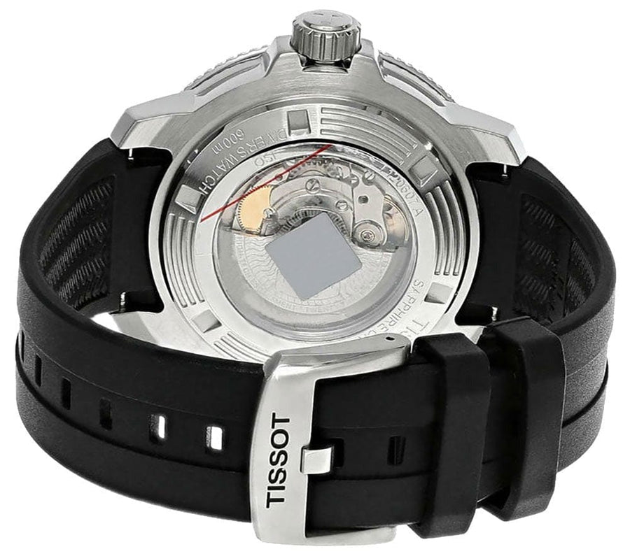 Tissot Seastar 2000 Professional Powermatic 80 Black Dial Black Rubber Strap Watch for Men - T120.607.17.441.00