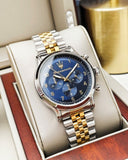 Maserati Epoca Chronograph Blue Dial Two Tone Steel Strap Watch for Men - R8873618030