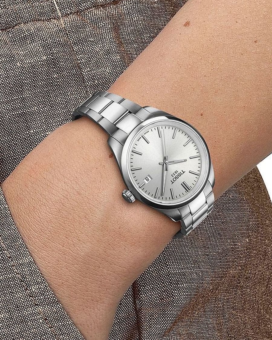 Tissot PR 100 Quartz Silver Dial Silver Steel Strap Watch for Women - T150.210.11.031.00