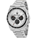 Maserati Velocità Chronograph Silver Dial Silver Steel Strap Watch for Men - R8873652006