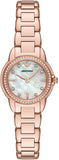Emporio Armani Mia Mother of Pearl Dial Rose Gold Steel Strap Watch for Women - AR11671