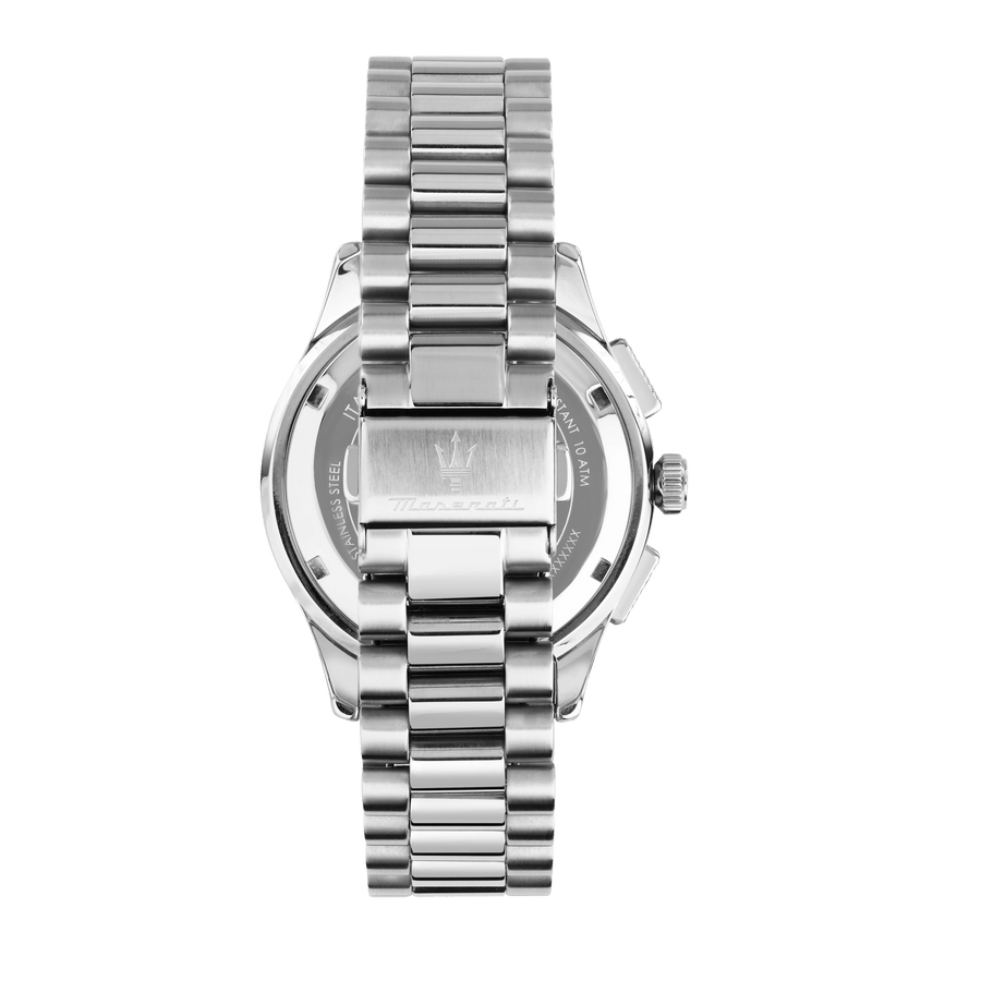 Maserati Sorpasso Chronograph Green Dial Silver Steel Strap Watch for Men - R8873624002
