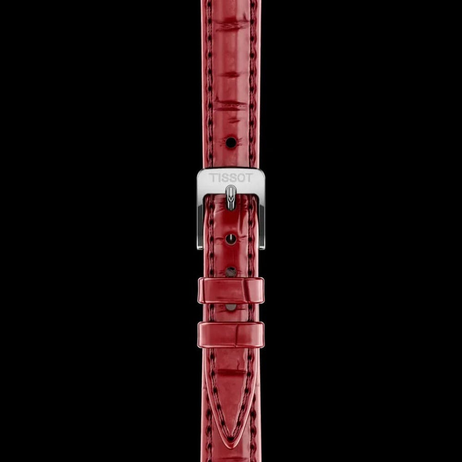 Tissot SRV Red Dial Red Leather Strap Watch for Women - T160.110.16.423.00