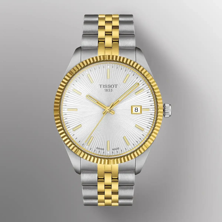 Tissot Ballade Quartz Silver Dial Two Tone Steel Strap Watch for Men - T156.410.22.031.00