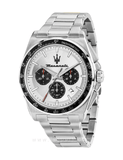 Maserati Velocità Chronograph Silver Dial Silver Steel Strap Watch for Men - R8873652006