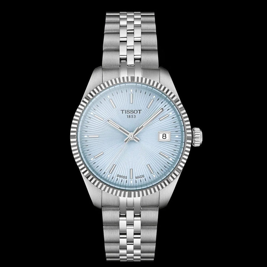 Tissot Ballade Quartz Blue Dial Silver Steel Strap Watch for Women - T156.210.11.351.00