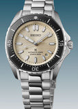 Seiko Prospex Polygonal Divers Automatic Pearl White Dial Silver Steel Strap Watch for Men - SPB481J1