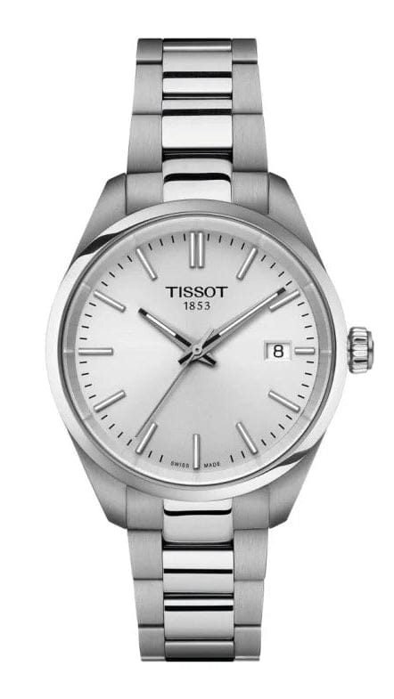 Tissot PR 100 Quartz Silver Dial Silver Steel Strap Watch for Women - T150.210.11.031.00