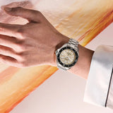 Seiko Prospex Polygonal Divers Automatic Pearl White Dial Silver Steel Strap Watch for Men - SPB481J1