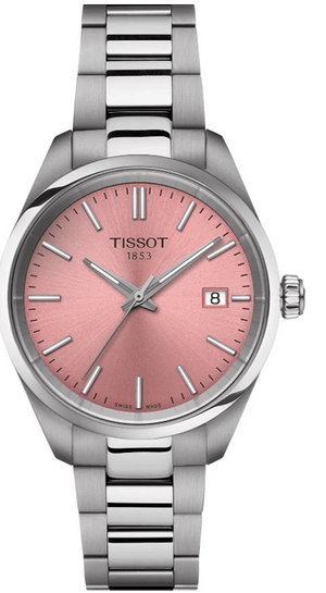 Tissot PR 100 Pink Dial Silver Steel Strap Watch for Women - T150.210.11.331.00