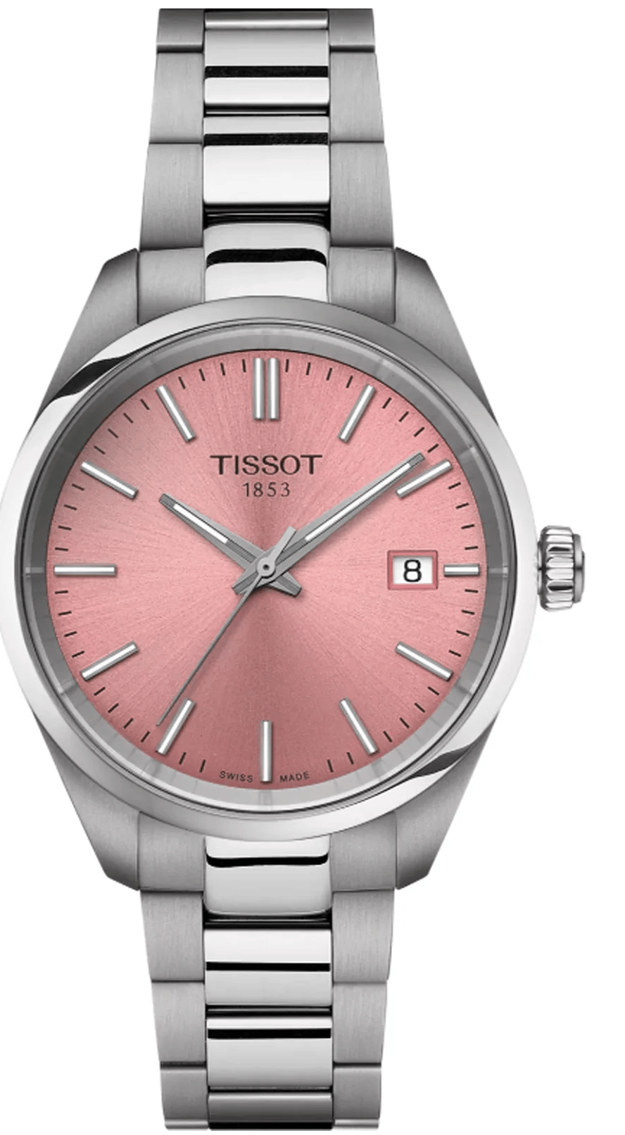 Tissot PR 100 Pink Dial Silver Steel Strap Watch for Women - T150.210.11.331.00