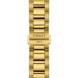 Tissot PR 100 Chronograph White Dial Gold Steel Strap Watch for Men - T150.417.33.031.00