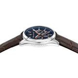 Maserati Attraction Limited Edition Chronograph Blue Dial Brown Leather Strap Watch for Men - R8851151003