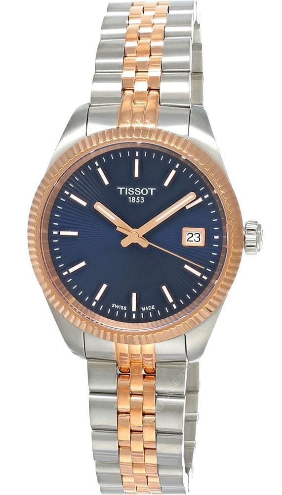 Tissot Ballade Quartz Blue Dial Two Tone Steel Strap Watch for Women - T156.210.22.041.00