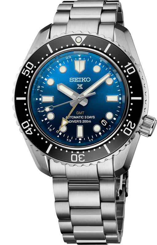 Seiko Prospex 1968 Heritage Divers GMT US Limited Edition Blue Dial Silver Steel Strap Watch for Men - SPB477J1