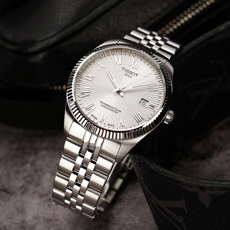 Tissot Ballade Powermatic 80 COSC Silver Dial Silver Steel Strap Watch for Men - T156.408.11.033.00