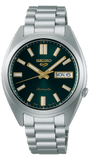 Seiko 5 Sports Automatic Green Dial Silver Steel Strap Watch for Men - SRPL57K1