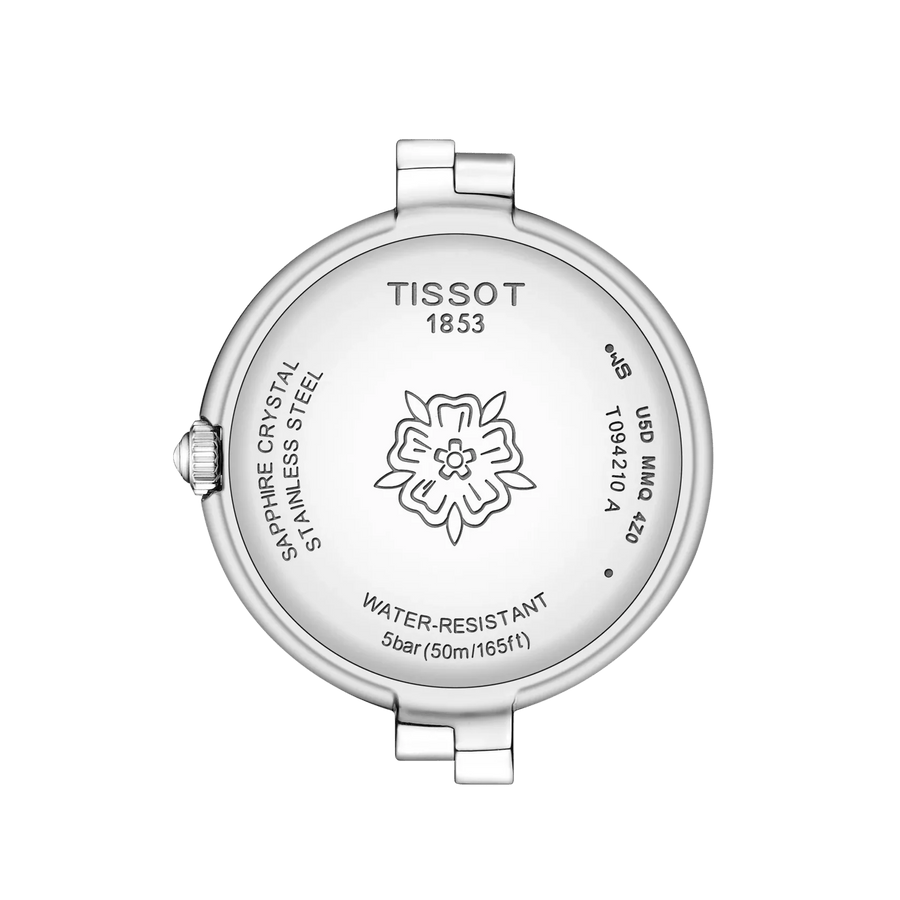 Tissot T-Lady Flamingo Diamonds Pink Dial Silver Steel Strap Watch for Women - T094.210.11.336.00
