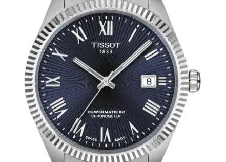 Tissot Ballade Powermatic 80 COSC Blue Dial Silver Steel Strap Watch for Men - T156.408.11.043.00