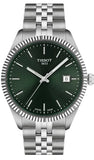 Tissot Ballade Quartz Green Dial Silver Steel Strap Watch for Men - T156.410.11.091.00