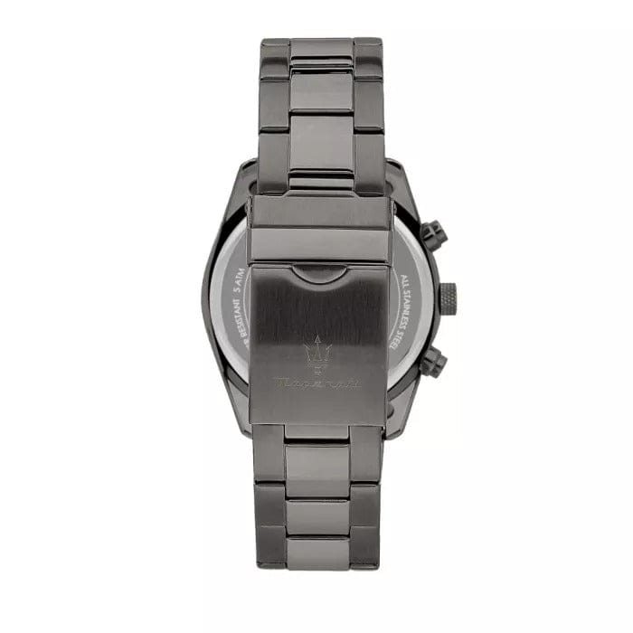 Maserati Attrazione Chronograph Black Dial Black Steel Strap Watch for Men - R8853151001