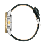 Citizen Mechanical Automatic Black Dial Black Leather Strap Watch for Men - NJ0176-10E