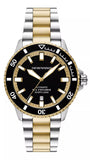 Emporio Armani Sea Explorer Black Dial Two Tone Steel Strap Watch for Men - AR60089