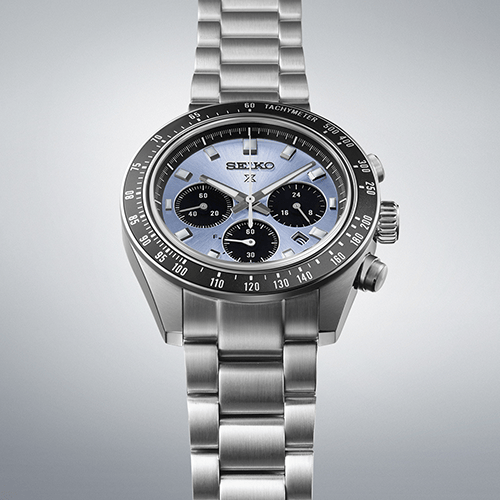 Seiko Prospex Speedtimer 41.4 Solar Chronograph Blue Dial Silver Steel Strap Watch for Men - SSC935