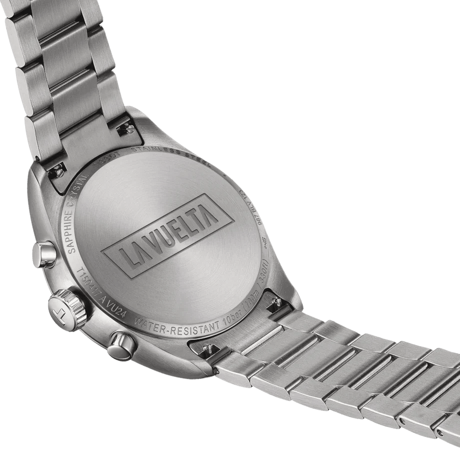 Tissot PR 100 Vuelta Chronograph Black Dial Silver Steel Strap Watch for Men - T150.417.11.051.01