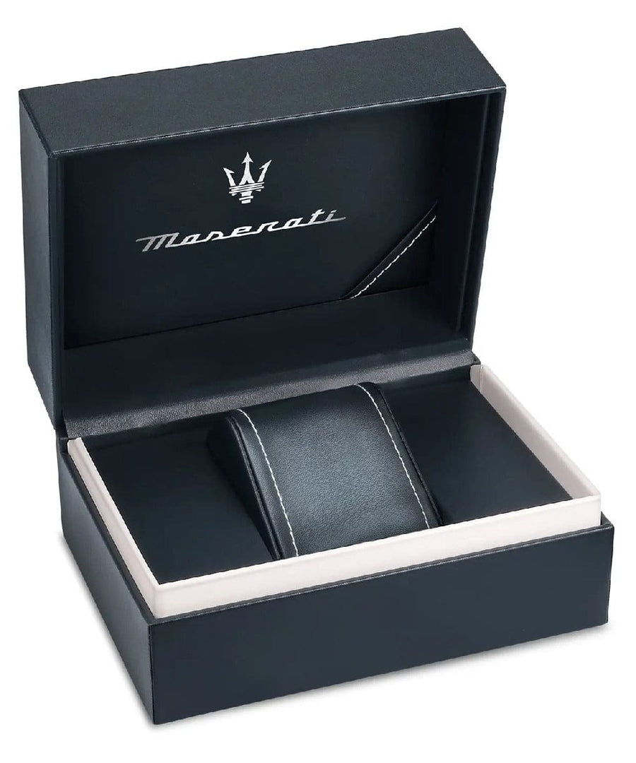 Maserati Epoca Chronograph Blue Dial Two Tone Steel Strap Watch for Men - R8873618030