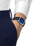 Tissot Stylist Quartz Blue Dial Blue Leather Strap Watch for Men - T159.909.16.043.00