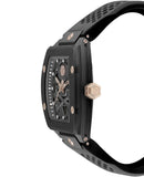 Philipp Plein The $Keleton Black Dial Black Silicone Strap Watch for Men - PWVBA0523