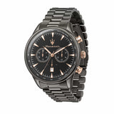 Maserati Tradizione Chronograph Black Dial Black Steel Strap Watch for Men - R8873646001