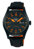 Seiko 5 Sports Flieger Pilot Automatic Black Dial Black Nylon Strap Watch for Men - SRPH33K1