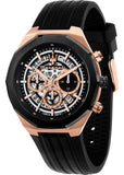 Maserati Stile Skeleton Chronograph Black Dial Black Silicone Strap Watch for Men - R8871642003