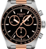 Tissot PR516 Chronograph Black Dial Two Tone Steel Strap Watch for Men - T149.417.22.051.01