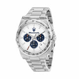 Maserati Velocità Chronograph White Dial Silver Steel Strap Watch for Men - R8873652007